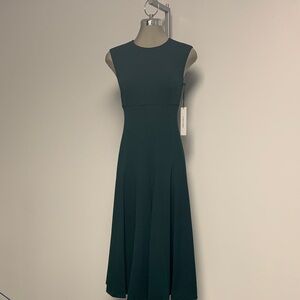 New Calvin Klein Dark Green Midi Dress